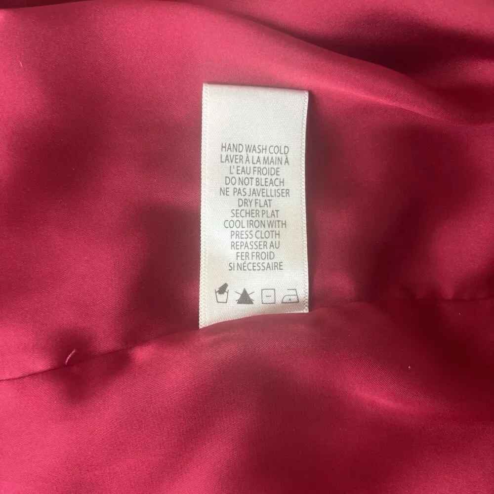 Red Black Womens Damask Dress Size M Velvet Ornate Cocktail Romantic Tapestry - Picture 13 of 15
